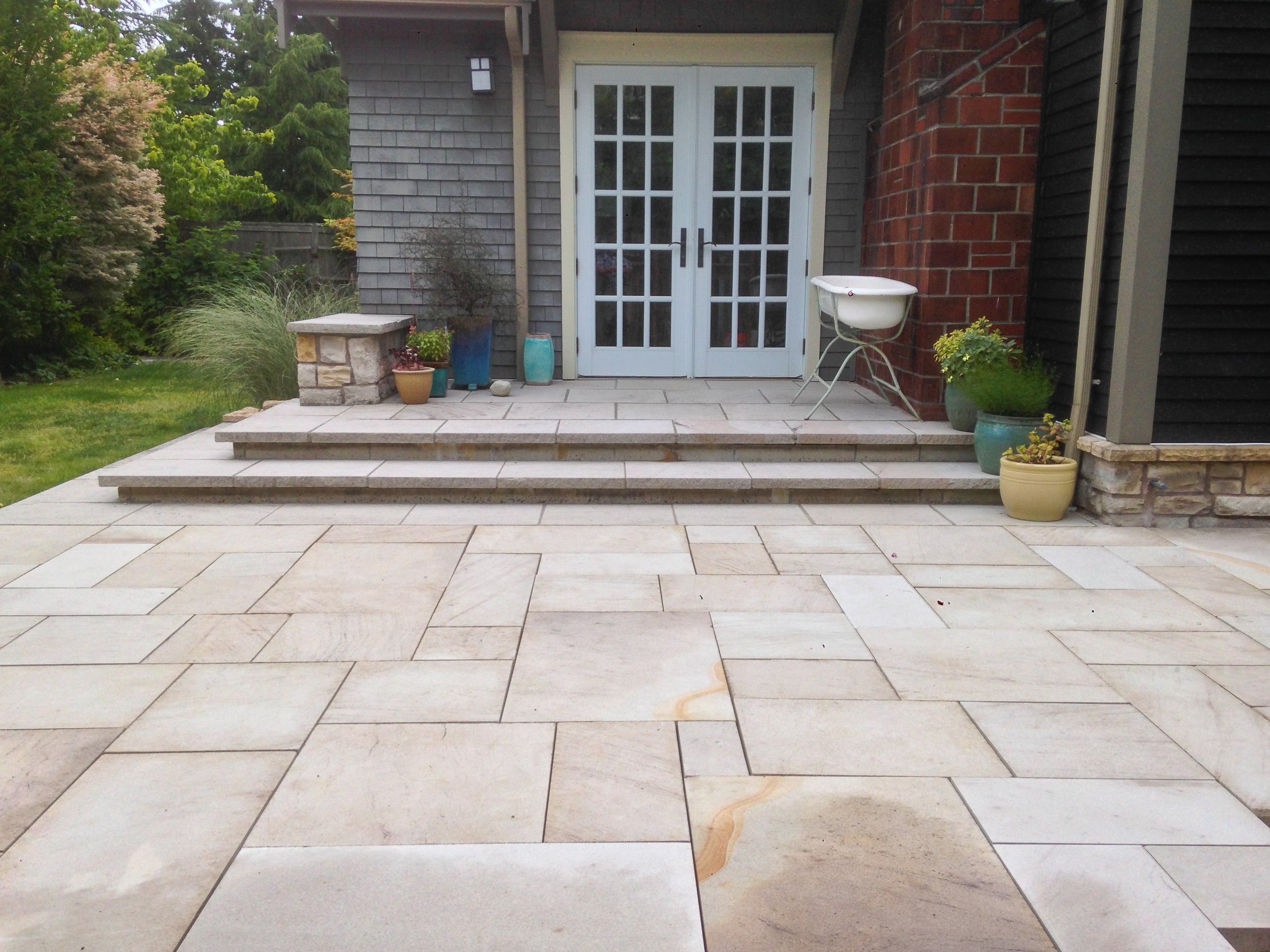 Sandstone patio