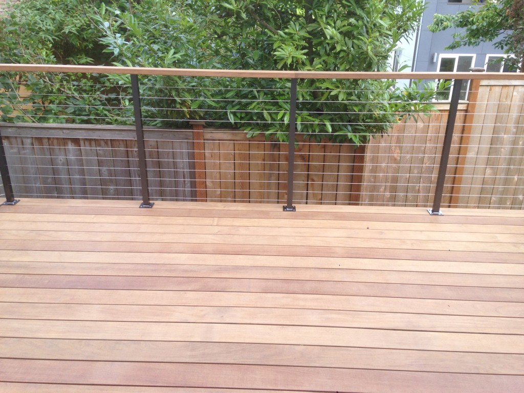 Ipe Deck w/ Stainless Cable Railing | Adobe Landscaping Co.
